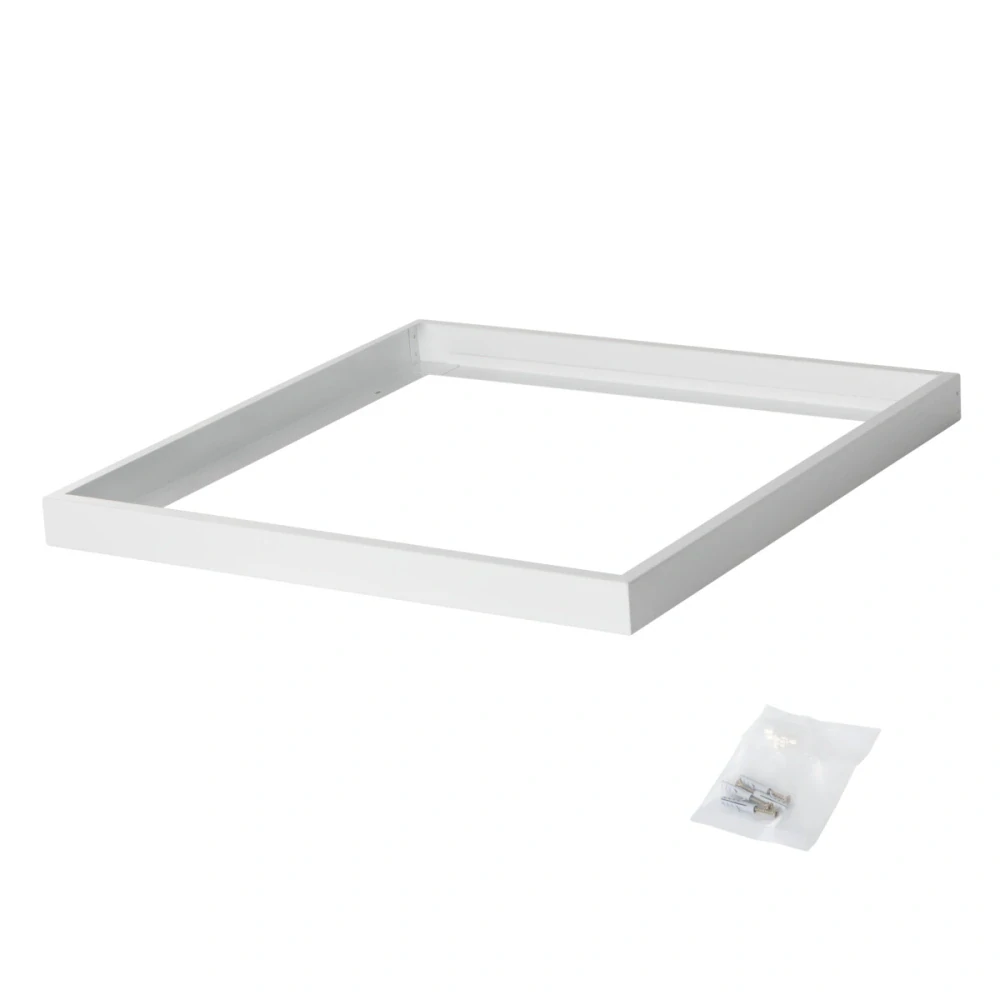 Hliníkový bílý rámeček na přisazení LED panelu 60x60cm - pevná konstrukce s jednou vysouvací stranou bez znatelných plastových spojů !
