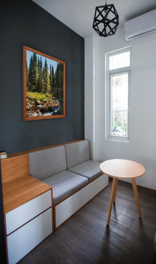 Dekorativní LED svítidlo - falešné okno - sada 4 LED panelů v dřevěném rámu