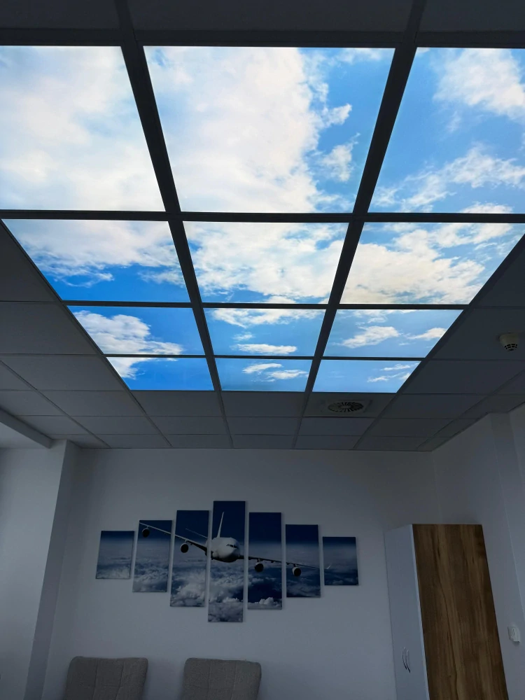 Dekorativní LED svítidlo - LED panel ORTUS 60x60cm - motiv nebe - sada 12 panelů