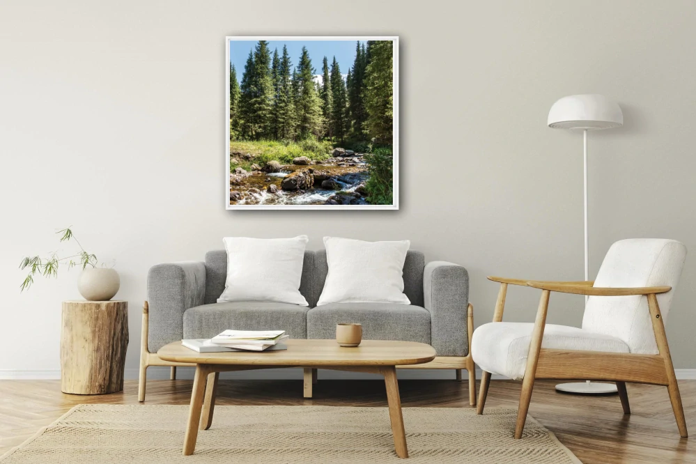 Dekorativní LED svítidlo - falešné okno - sada 4 LED panelů v dřevěném rámu