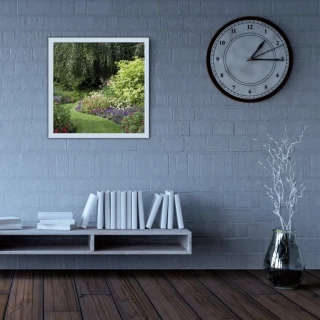Dekorativní LED svítidlo - falešné okno - 64x64xcm- bílý hliníkový rám