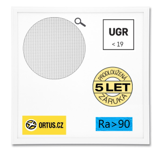 LED panel SINCLAIR 60x60 pro ordinace Ra>90 UGR<19 (5 let záruka) 