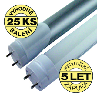 LED zářivka 120cm 18W denní bílá  4000K 2700lm, životnost 50 000 hodin, záruka 5 let! - CENOVĚ VÝHODNÉ BALENÍ - 25 ks