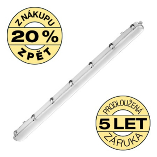 Prachotěsné průmyslové LED svítidlo SINCLAIR TPL45 120cm 42W 6720lm IP66 4000K  - možnost nastavení výkonu svítidla - záruční doba 5 let!