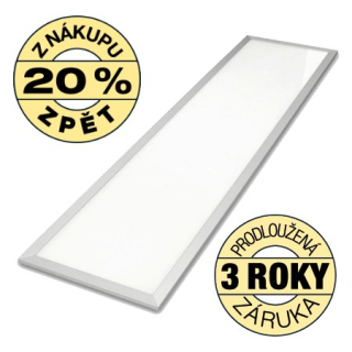 LED panel VELA 120x30cm 40W 4000K 3800lm  - záruční doba 3 roky